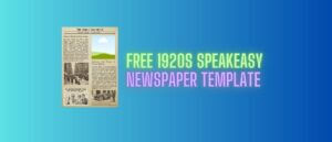 Free 1920s Speakeasy Newspaper Template