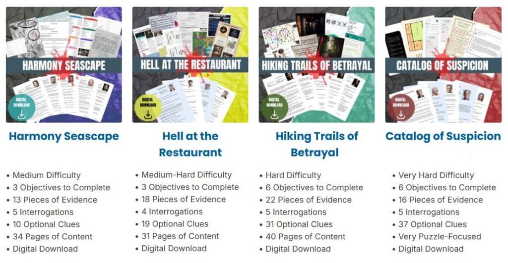 Murder Mystery Logic Puzzles