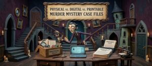 Physical vs Digital vs Printable Murder Mystery Case Files