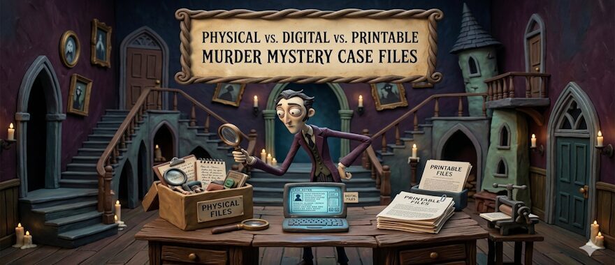 Physical vs Digital vs Printable Murder Mystery Case Files